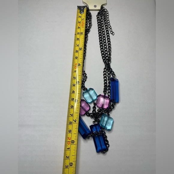 Bass & COMPANY NECKLACE 3 LAYERED STONE STATEMENT PIECE😍 - Picture 5 of 5